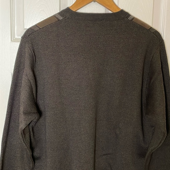 Barcelino Men’s Wool Mid Century Classic Gentlemen’s Brown Sweater Size Medium - Picture 7 of 9